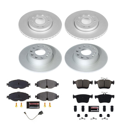 Power Stop 2019 Volkswagen Jetta Front & Rear Z17 Evolution Geomet Coated Brake Kit