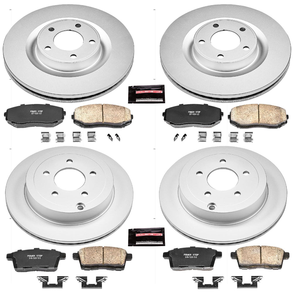 Power Stop 07-10 Ford Edge Front & Rear Z17 Evolution Geomet Coated Brake Kit