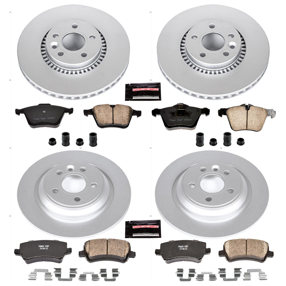 Power Stop 08-14 Volvo S80 Front & Rear Z23 Evolution Sport Coated Brake Kit