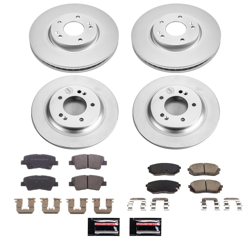 Power Stop 2017 Kia Optima Front & Rear Z17 Evolution Geomet Coated Brake Kit