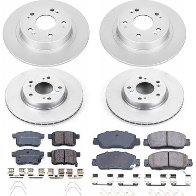 Power Stop 16-17 Honda Accord Front & Rear Z17 Evolution Geomet Coated Brake Kit