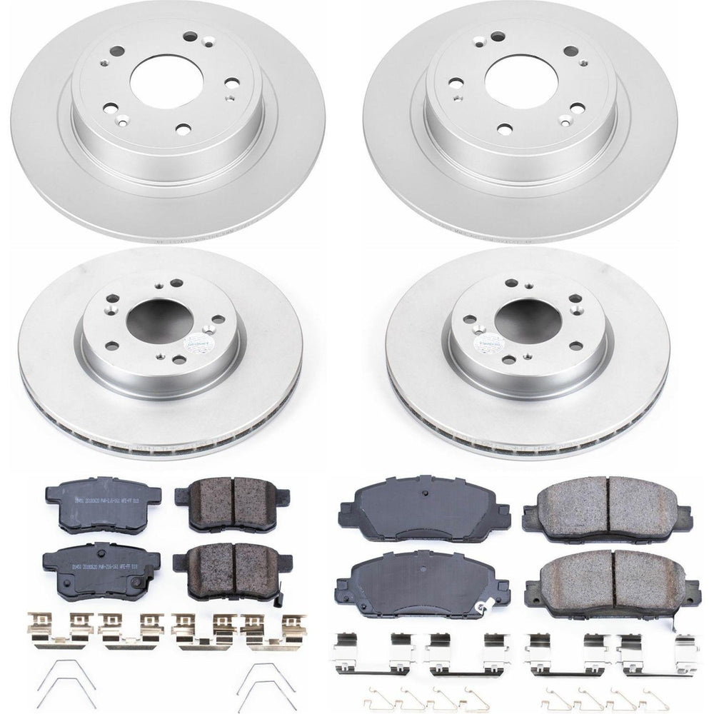 Power Stop 16-17 Honda Accord Front & Rear Z17 Evolution Geomet Coated Brake Kit