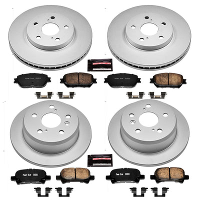 Power Stop 2002 Toyota Camry Front & Rear Z17 Evolution Geomet Coated Brake Kit