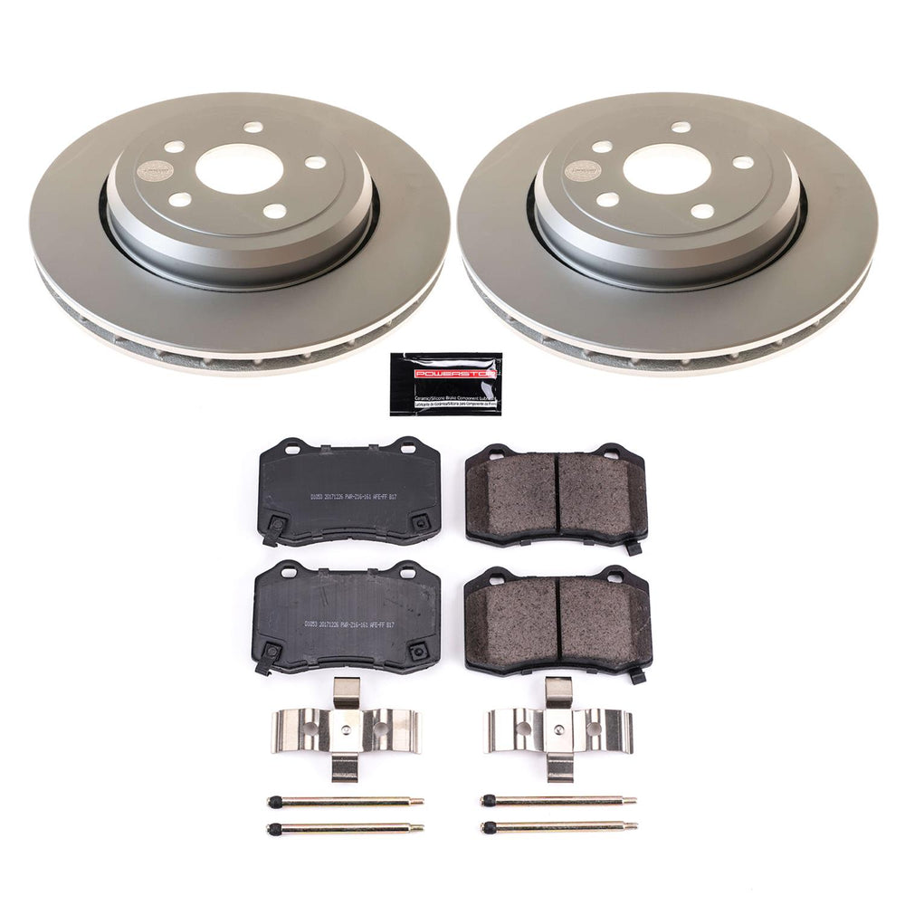 Power Stop 12-17 Jeep Grand Cherokee Rear Z17 Coated Brake Kit