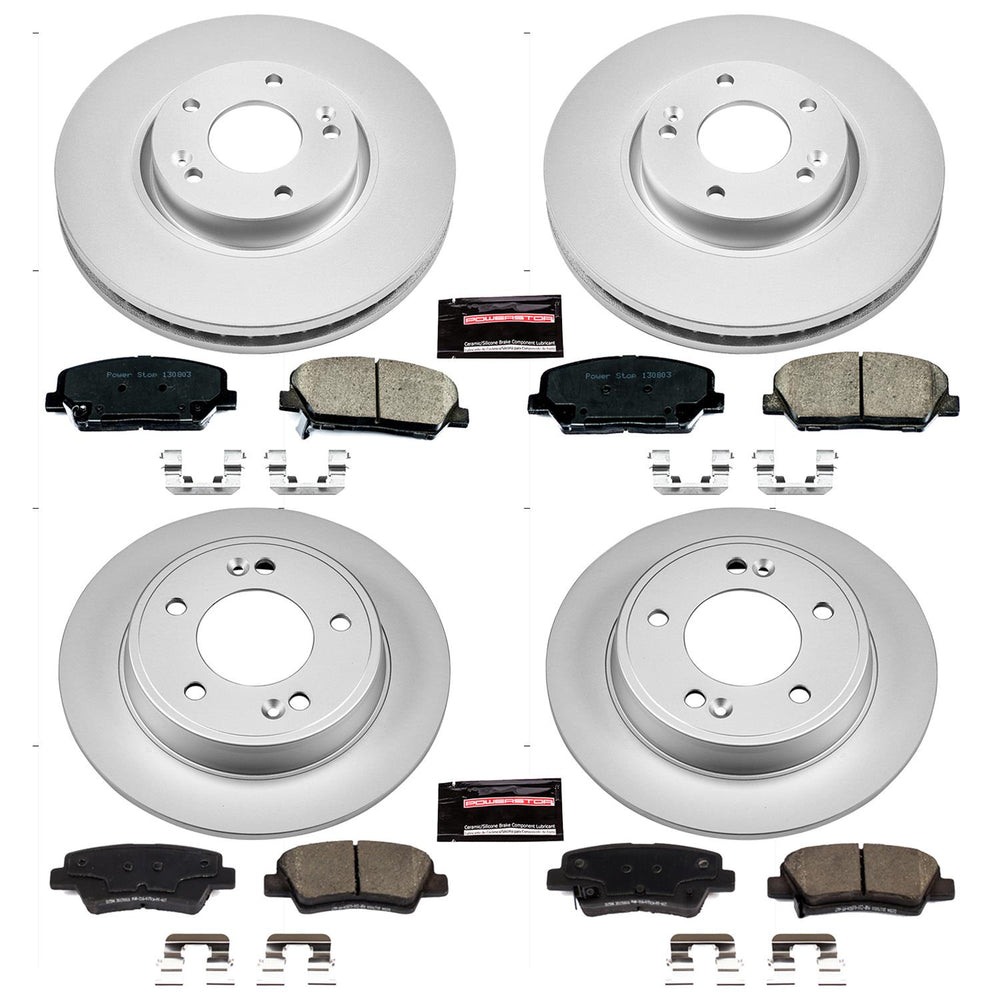 Power Stop 13-15 Hyundai Veloster Front & Rear Z17 Evolution Geomet Coated Brake Kit