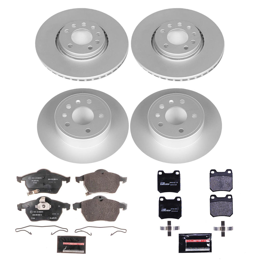 Power Stop 99-02 Saab 9-3 Front & Rear Euro-Stop Brake Kit