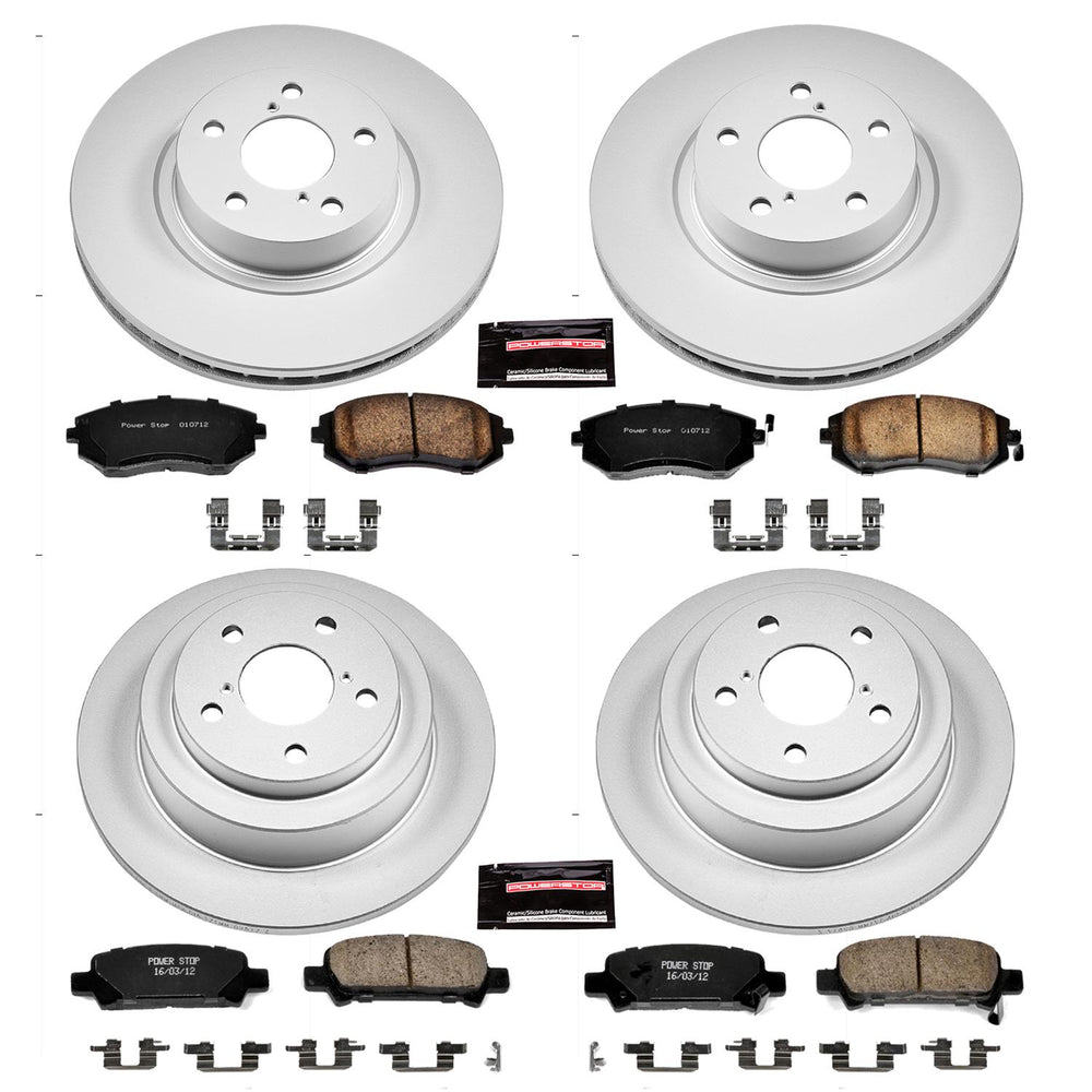 Power Stop 02-03 Subaru Impreza Front & Rear Z17 Evolution Geomet Coated Brake Kit