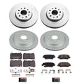Power Stop 2019 Cadillac CTS Front & Rear Z17 Coated Brake Kit