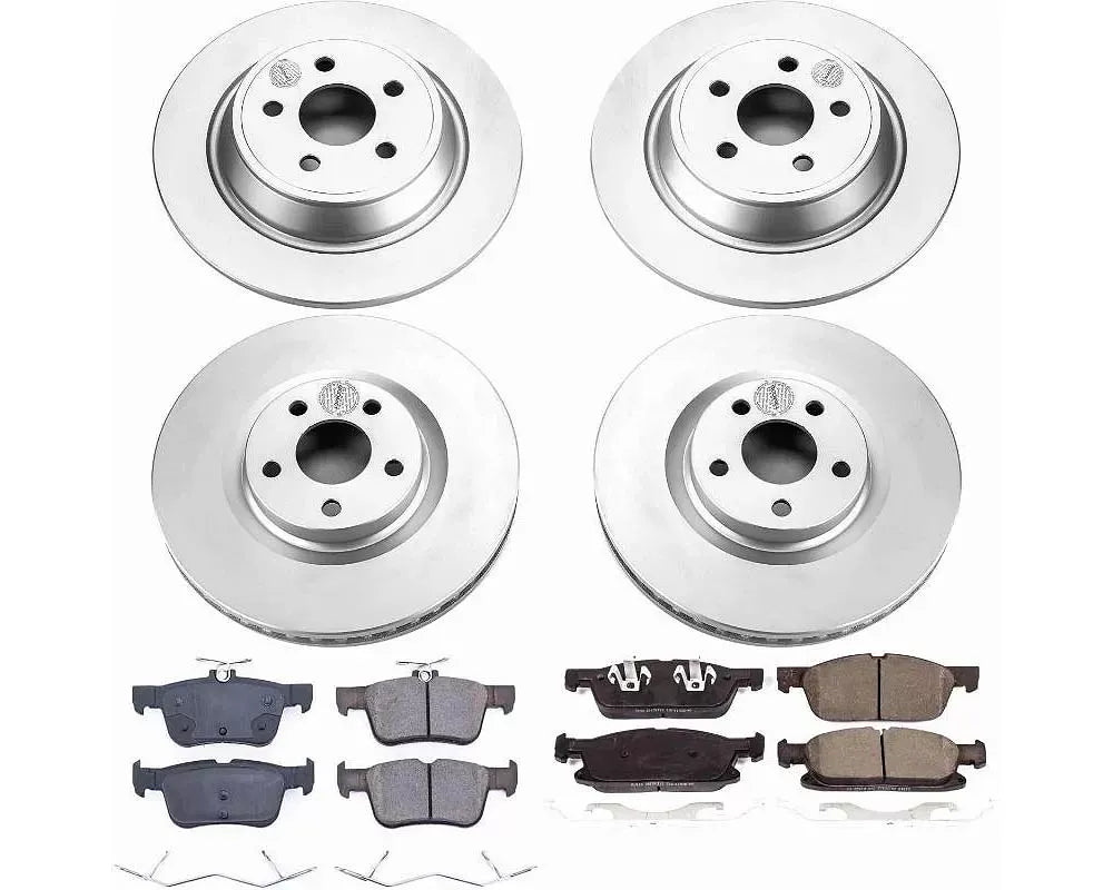 Power Stop 15-19 Ford Edge Front & Rear Z17 Evolution Geomet Coated Brake Kit