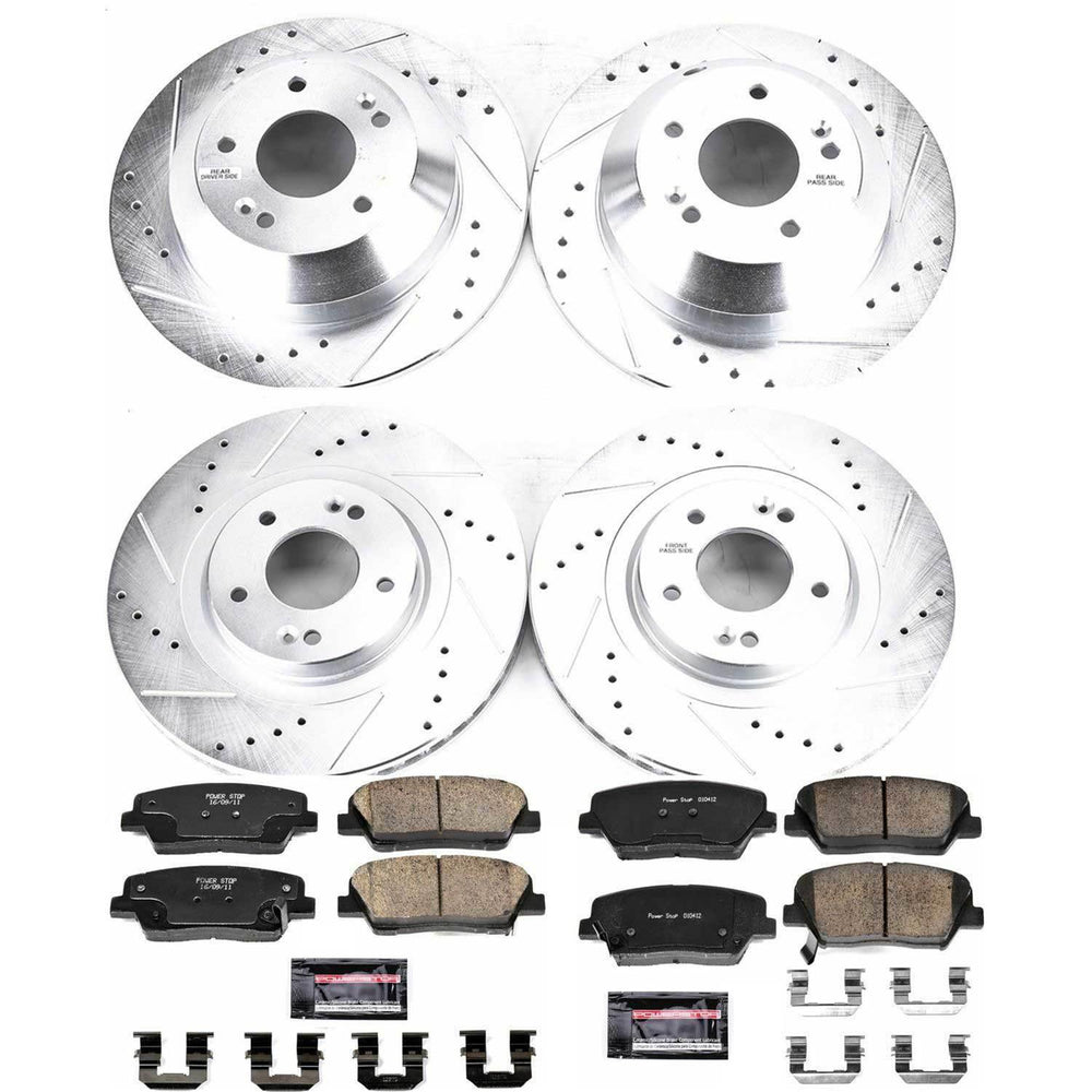 Power Stop 15-19 Kia Sorento Front & Rear Z23 Evolution Sport Brake Kit