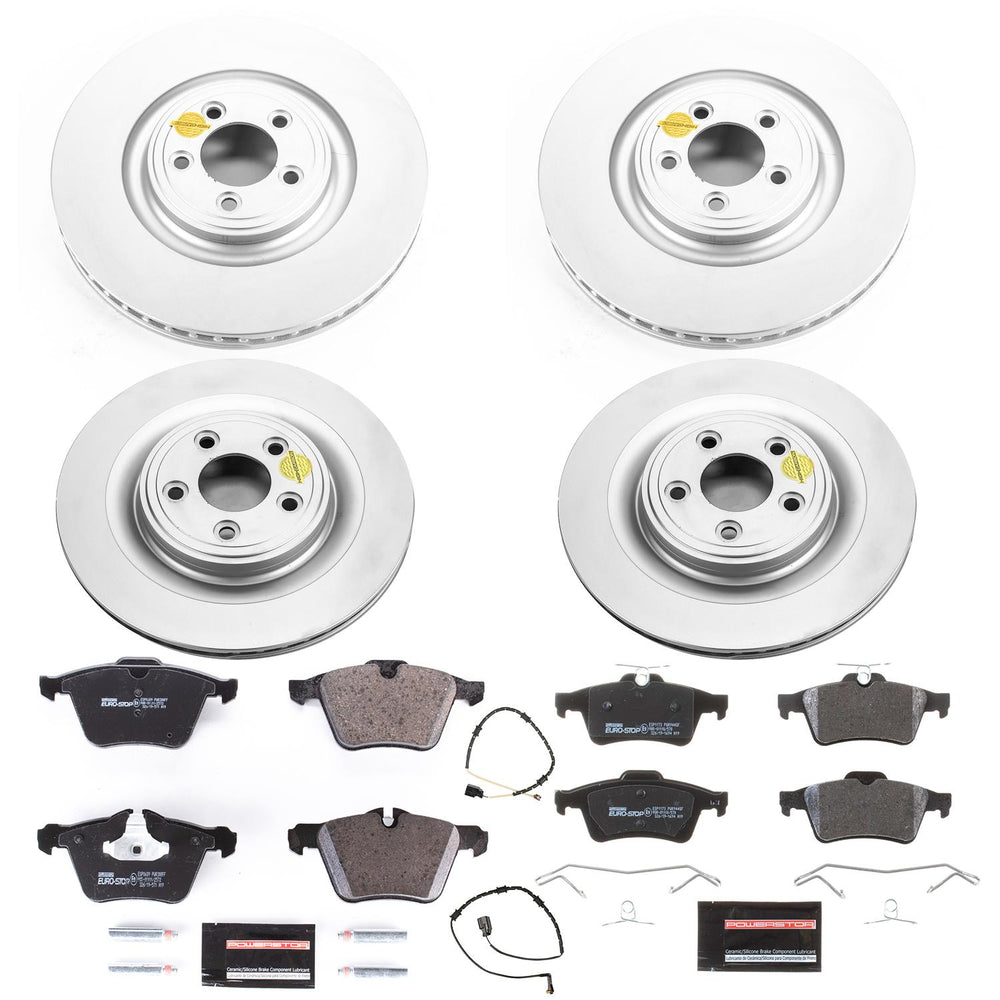 Power Stop 10-15 Jaguar XF Front & Rear Euro-Stop Brake Kit