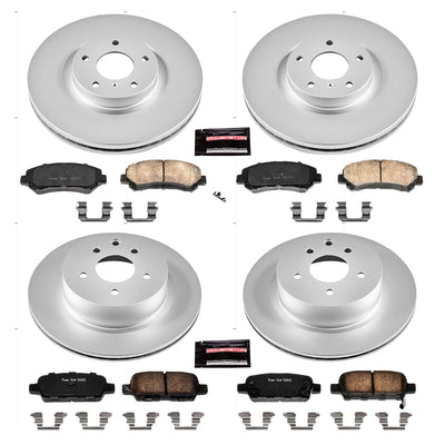Power Stop 09-14 Nissan Maxima Front & Rear Z17 Evolution Geomet Coated Brake Kit