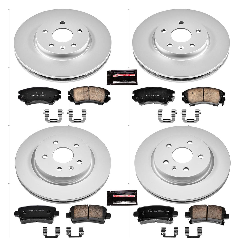 Power Stop 2017 Buick Regal Front & Rear Z17 Evolution Geomet Coated Brake Kit