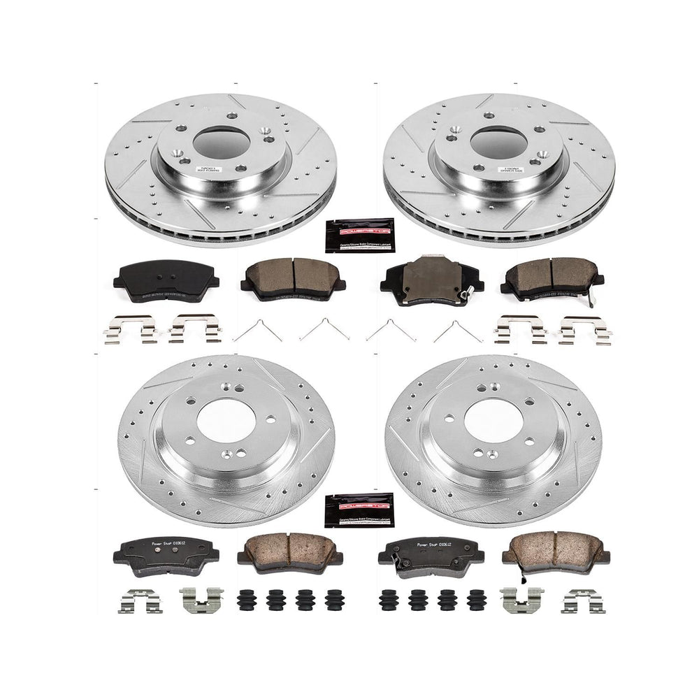 Power Stop 18-19 Hyundai Elantra GT Front & Rear Z23 Evolution Sport Brake Kit