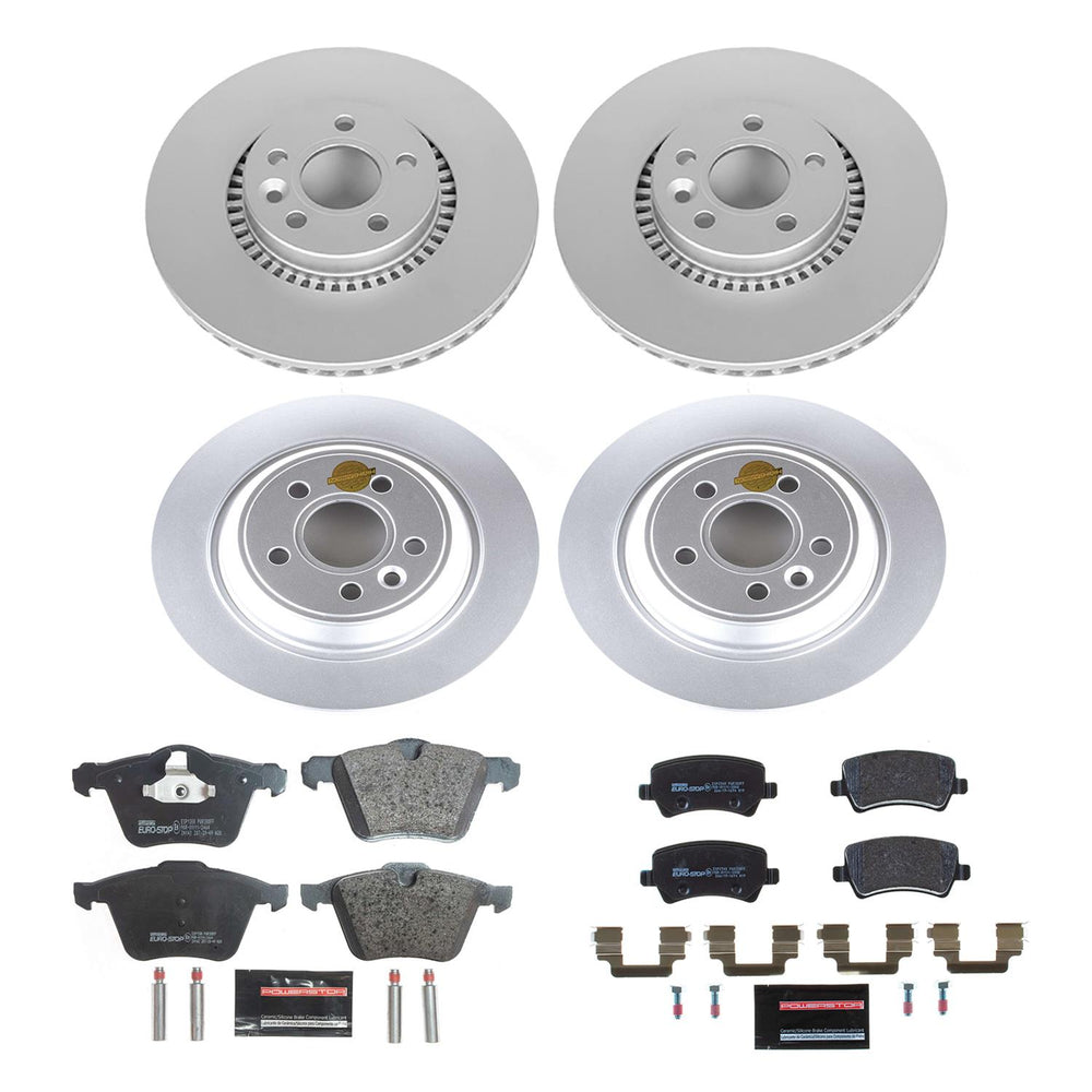 Power Stop 17-18 Volvo S60 Front & Rear Euro-Stop Brake Kit