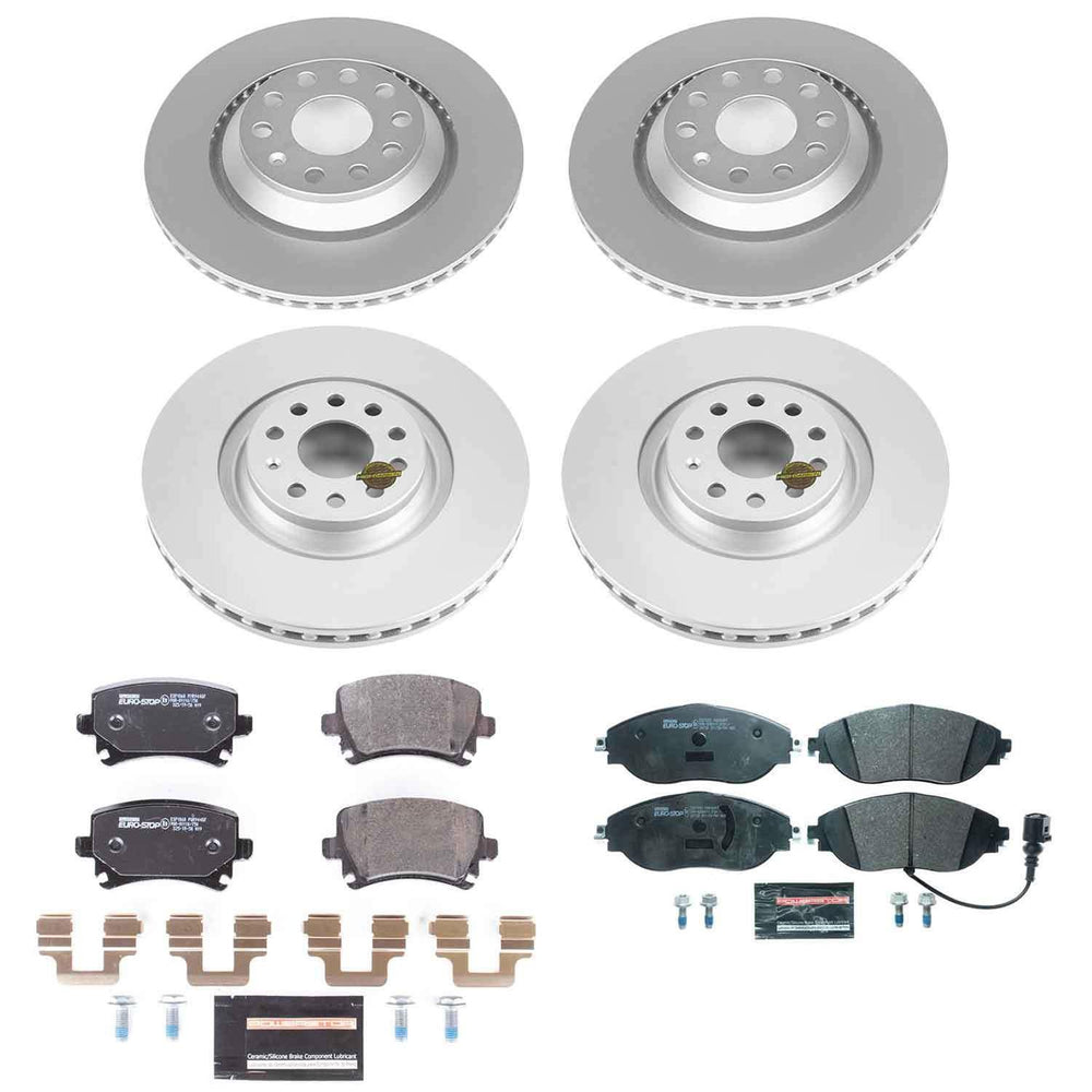 Power Stop 13-16 Volkswagen CC Front & Rear Euro-Stop Brake Kit