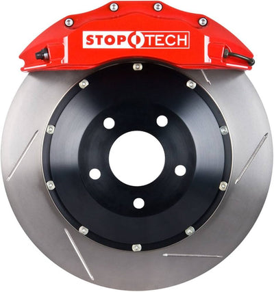 RED CALIPER/SLOTTED ROTOR