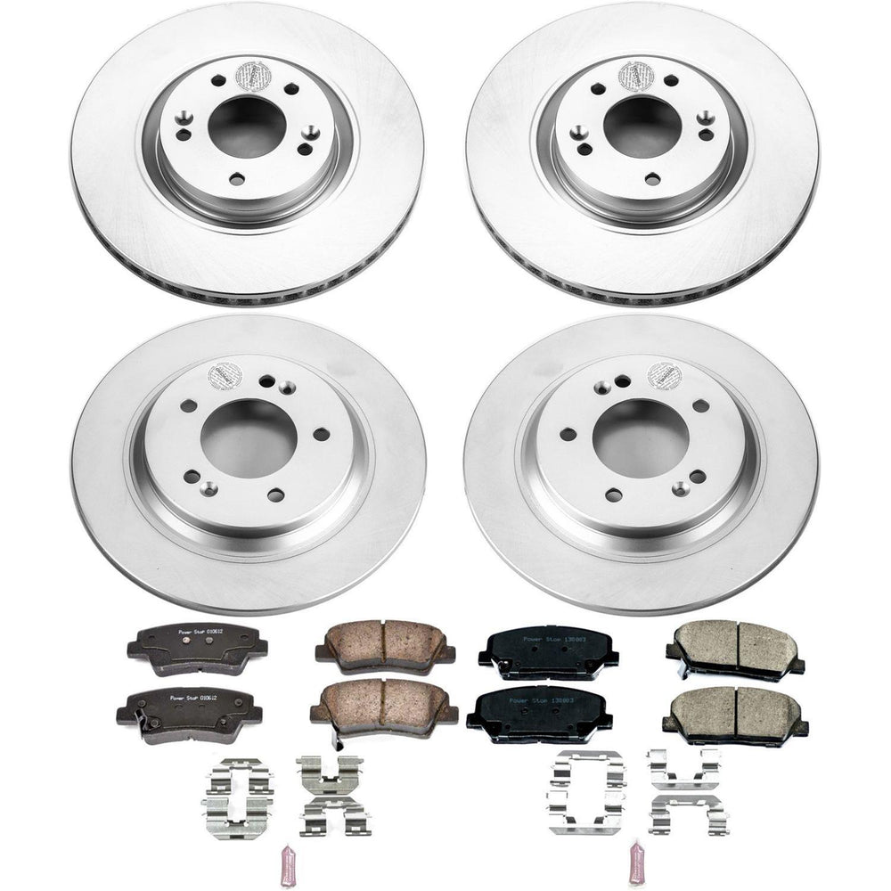 Power Stop 13-15 Kia Optima Front & Rear Z17 Evolution Geomet Coated Brake Kit