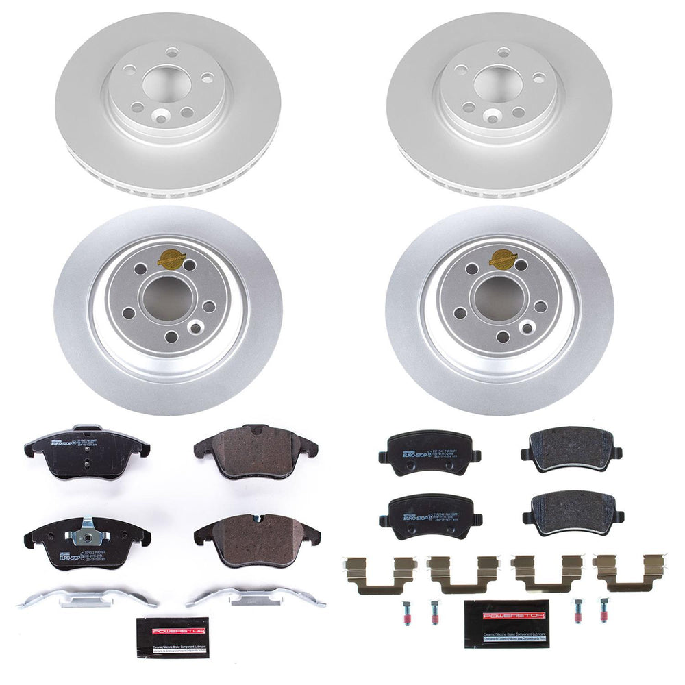 Power Stop 11-14 Volvo S60 Front & Rear Euro-Stop Brake Kit