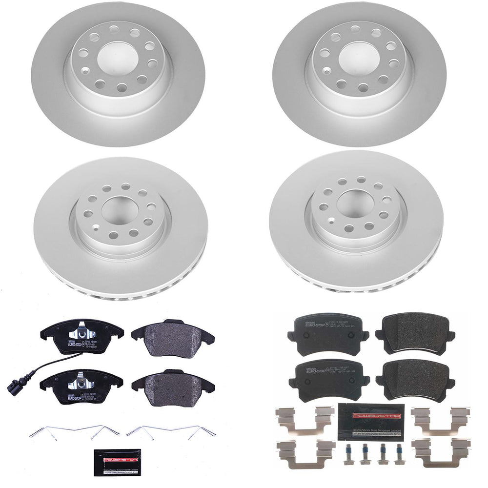 Power Stop 2009 Volkswagen Passat Front & Rear Euro-Stop Brake Kit