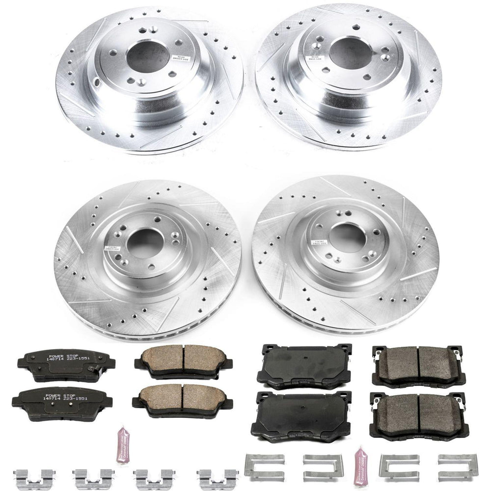 Power Stop 15-16 Hyundai Genesis Front & Rear Z23 Evolution Sport Brake Kit