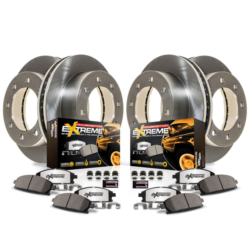Power Stop 01-11 Workhorse Custom Chassis W22 Front & Rear Medium Duty Kit
