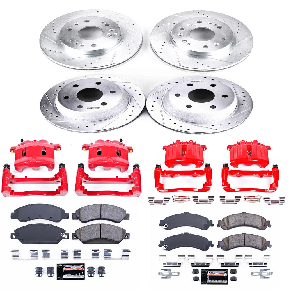 Power Stop 05-06 GMC Sierra 1500 Front & Rear Z23 Evolution Sport Brake Kit w/Calipers
