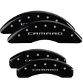 SET OF 4 CALIPER COVERSENGR FRONT AND REAR:GEN 5/6 CAMAROBLK POWDER COATSILVER CHAR