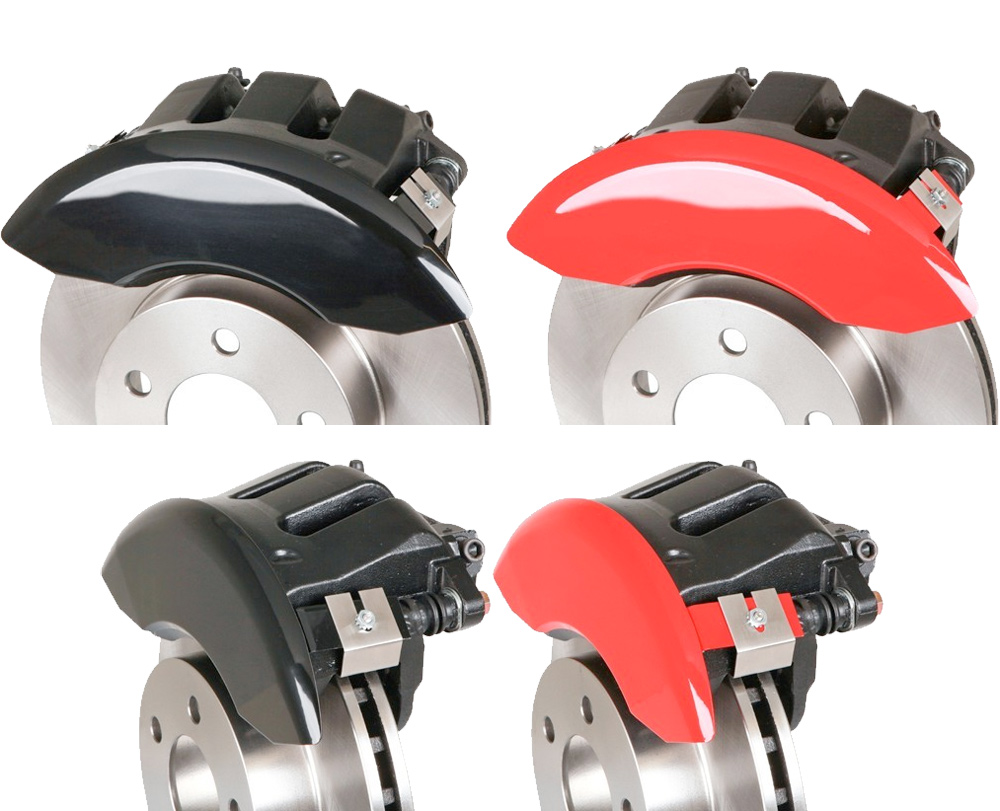 SET OF 4 CALIPER COVERSENGRAVED FRONT AND REAR:MGPBLK POWDER COATSILVER CHAR
