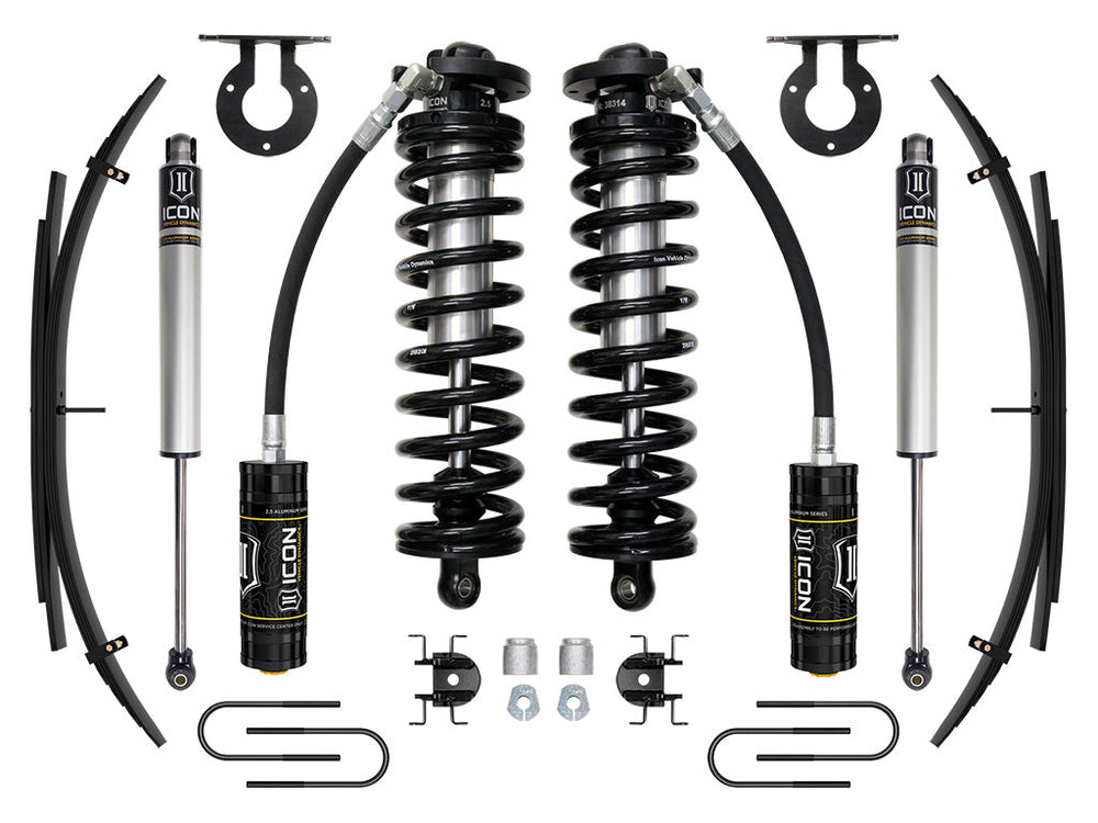 05-16 Ford F250/F350 2.5-3 Inch Lift Stage 1 Coilover System W/ Leaf Springs Icon Vehicle Dynamics