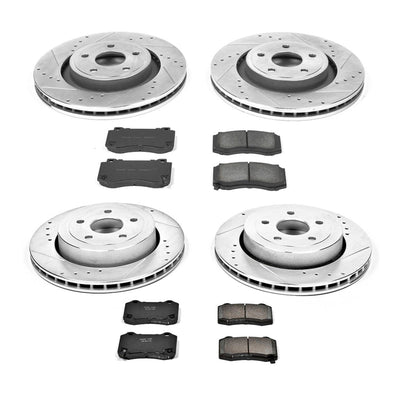 Power Stop 06-10 Jeep Grand Cherokee Front & Rear Z23 Evolution Sport Brake Kit