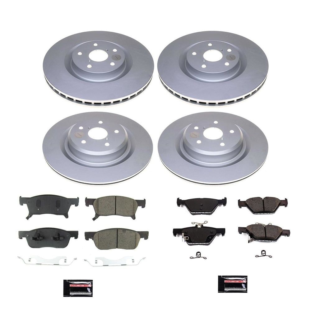 Power Stop 19-20 Subaru Ascent Front & Rear Z17 Coated Brake Kit