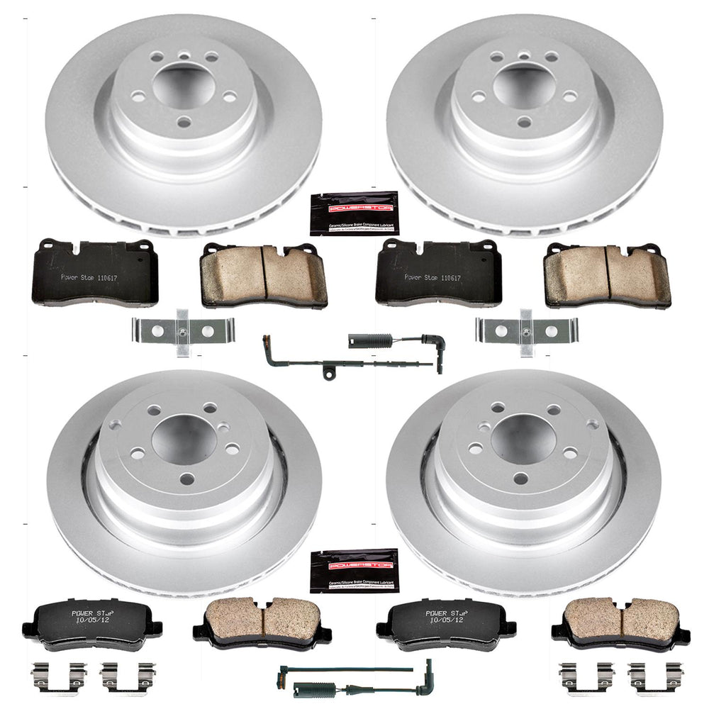 Power Stop 06-09 Land Rover Range Rover Front & Rear Z23 Evolution Sport Coated Brake Kit
