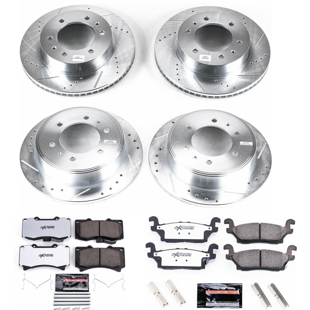 Power Stop 06-10 Hummer H3 Front & Rear Z36 Truck & Tow Brake Kit
