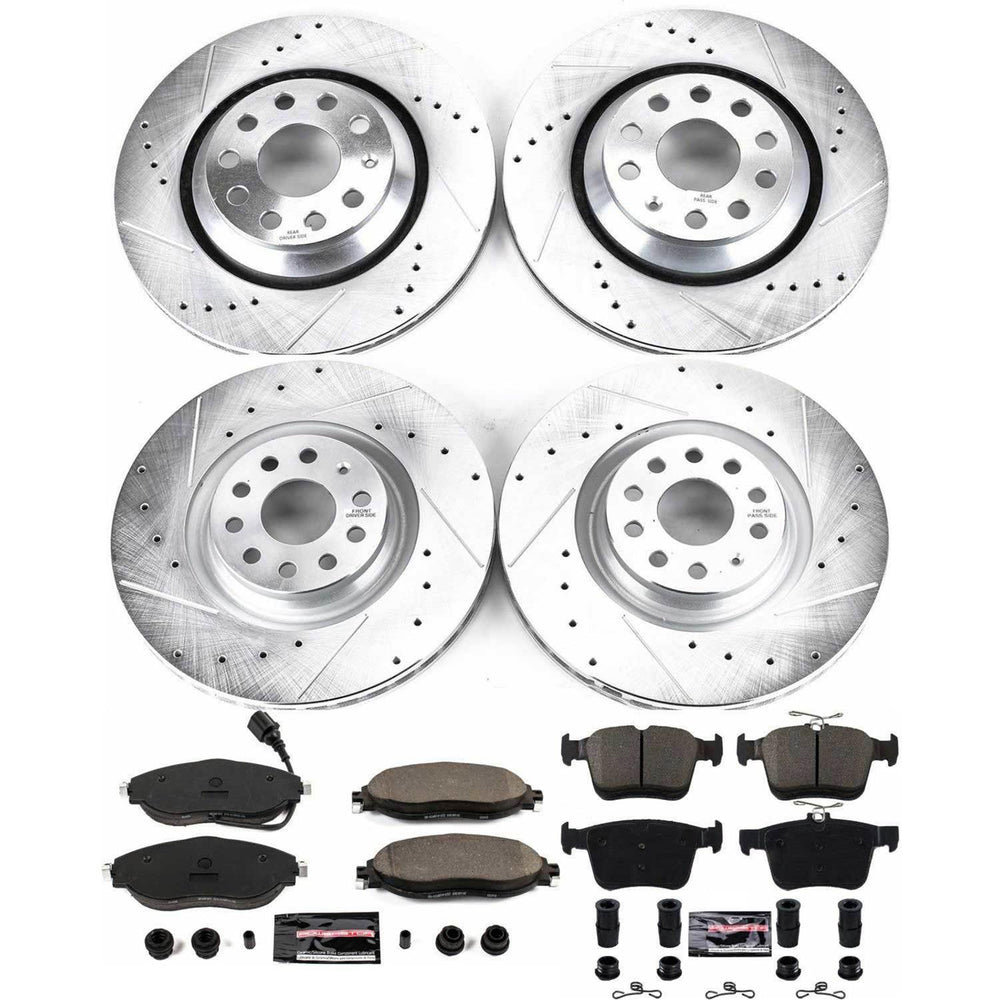 Power Stop 15-19 Volkswagen Golf R Front & Rear Z23 Evolution Sport Brake Kit