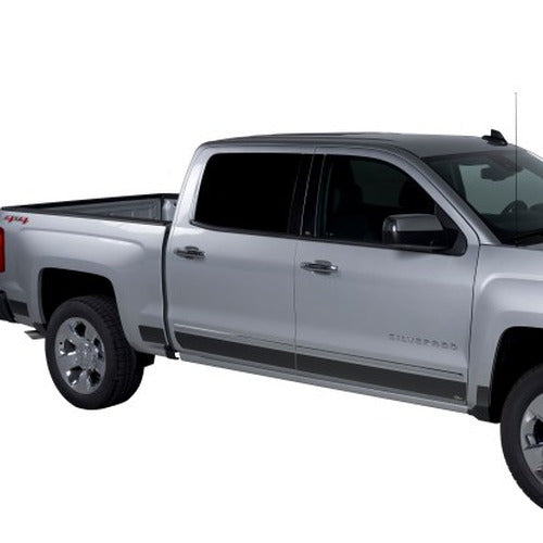 Putco 07-13 Chevy Silverado Crew Cab 5.5 Box - 6in Wide (12pcs) Black Platinum Rocker Panels