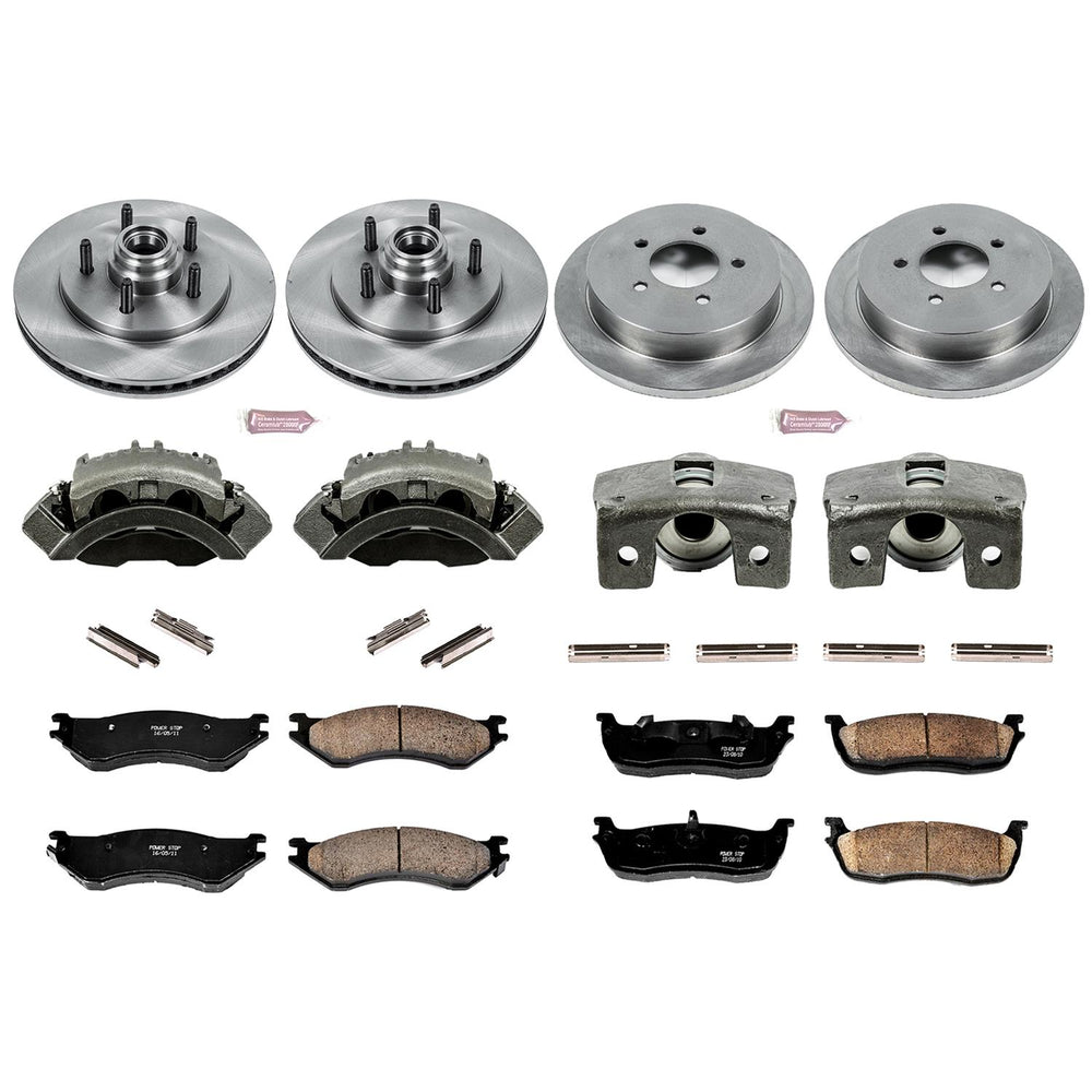 Power Stop 00-02 Ford Expedition Autospecialty Kit w/ Calipers - Front and Rear