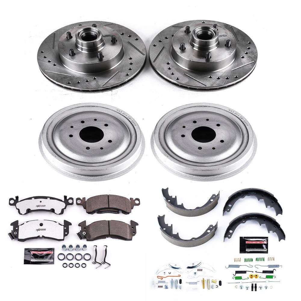 Power Stop 1971 Chevrolet G10 Van Front & Rear Z26 Street Warrior Brake Kit