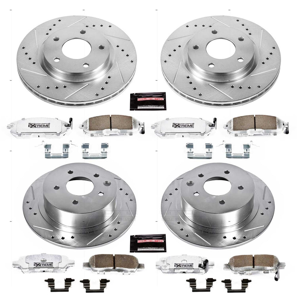 Power Stop 13-18 Nissan Sentra Front & Rear Z26 Street Warrior Brake Kit