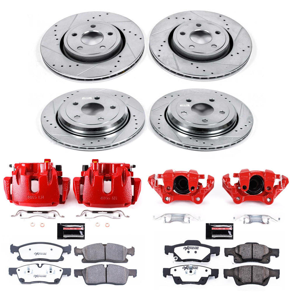 Power Stop 13-15 Jeep Grand Cherokee Z36 Truck and Tow Kit w/ Calipers - Front and Rear