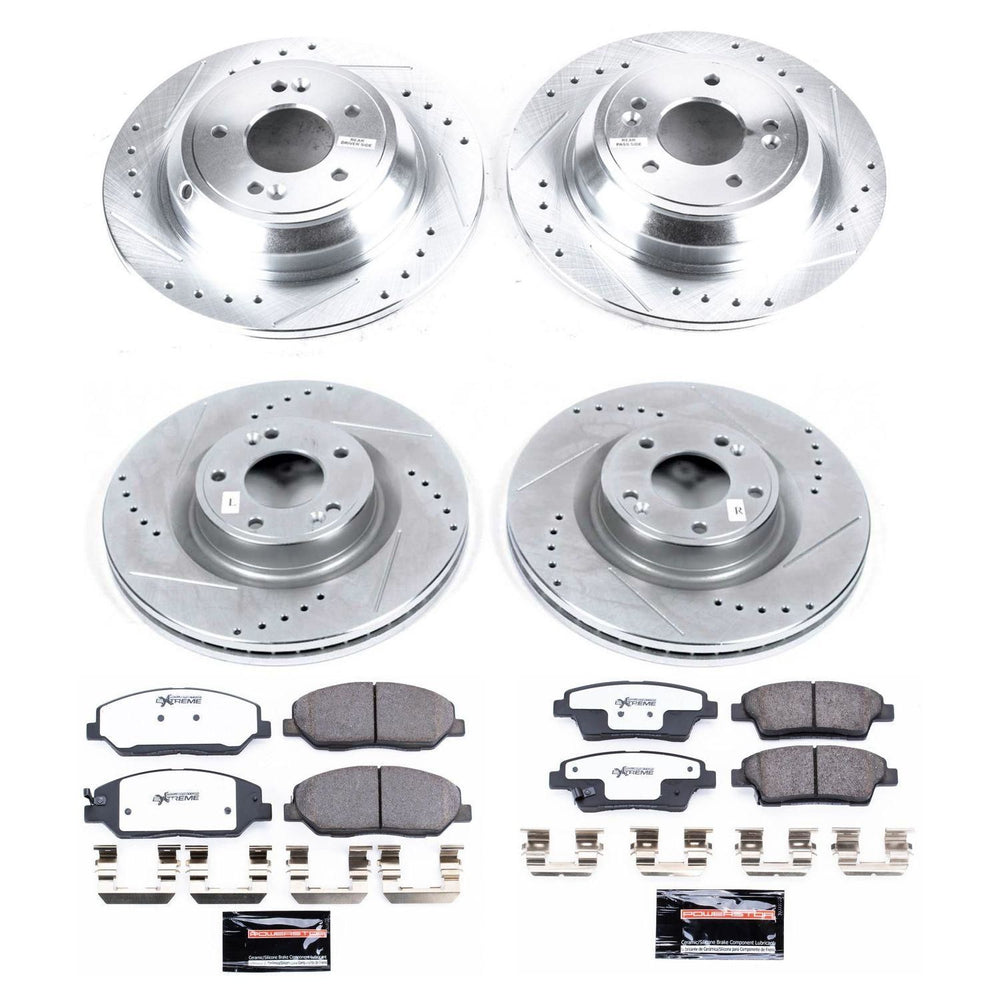 Power Stop 10-11 Hyundai Genesis Front & Rear Z26 Street Warrior Brake Kit