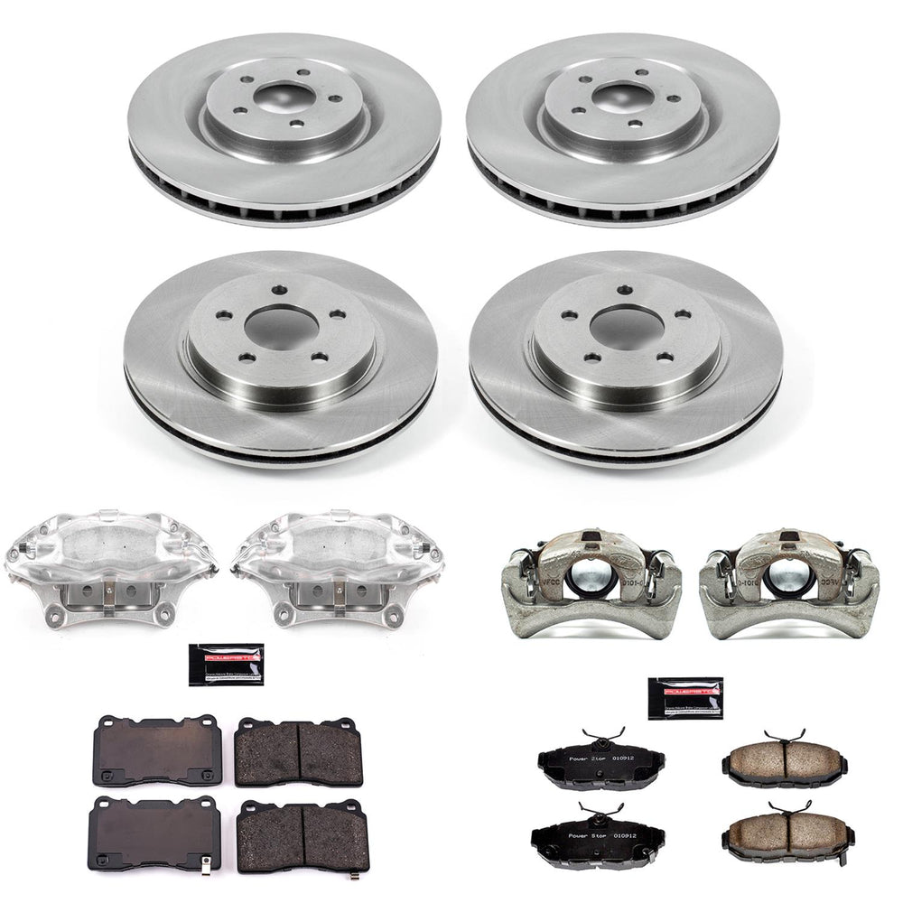 Power Stop 11-14 Ford Mustang Autospecialty Kit w/ Calipers - Front and Rear