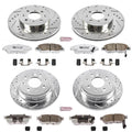 Power Stop 94-97 Honda Civic del Sol Front & Rear Z26 Street Warrior Brake Kit