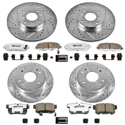 Power Stop 98-99 Acura CL Front & Rear Z26 Street Warrior Brake Kit