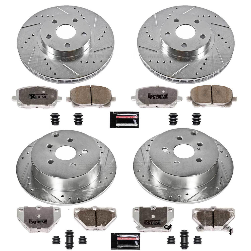 Power Stop 03-06 Pontiac Vibe Front & Rear Z26 Street Warrior Brake Kit