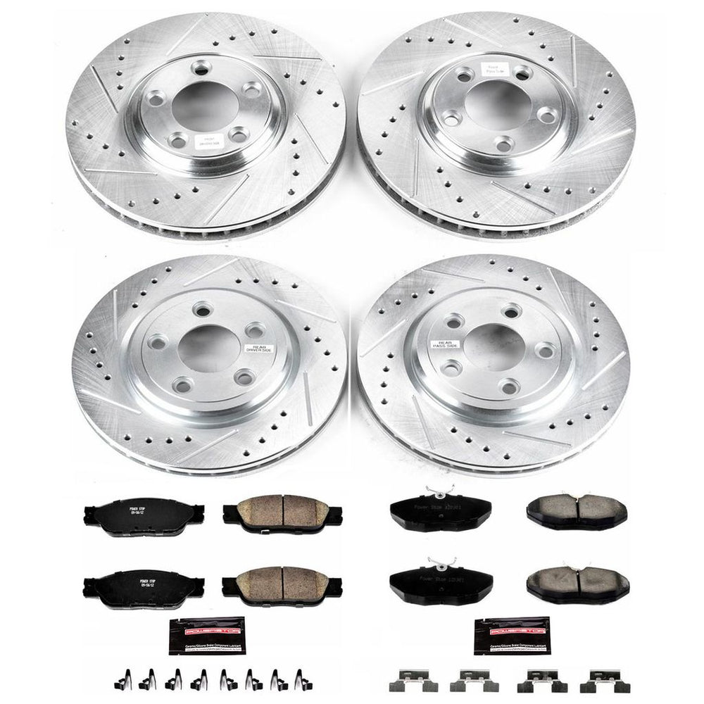 Power Stop 03-04 Jaguar S-Type Front & Rear Z23 Evolution Sport Brake Kit