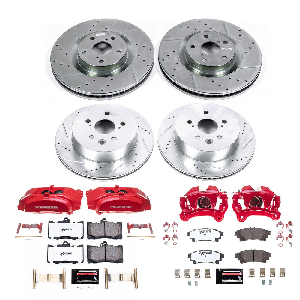 Power Stop 14-15 Lexus IS350 Front and Rear Z26 Street Kit w/Cals