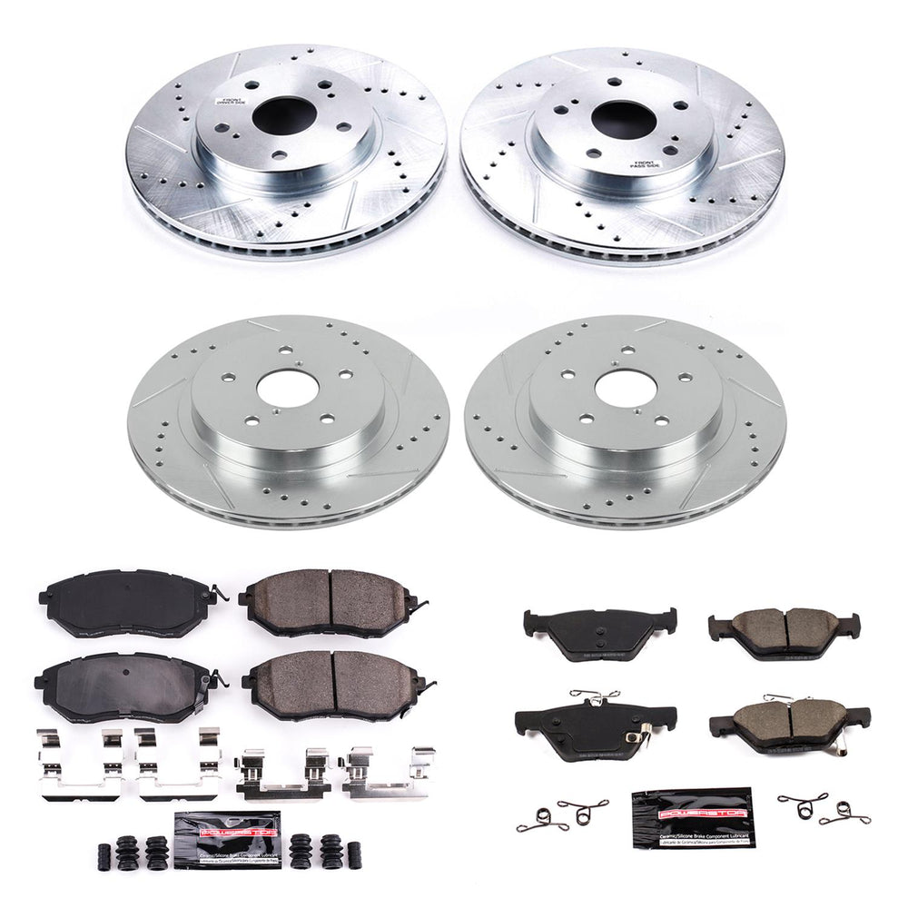 Power Stop 2015 Subaru Legacy Front & Rear Z23 Evolution Sport Brake Kit