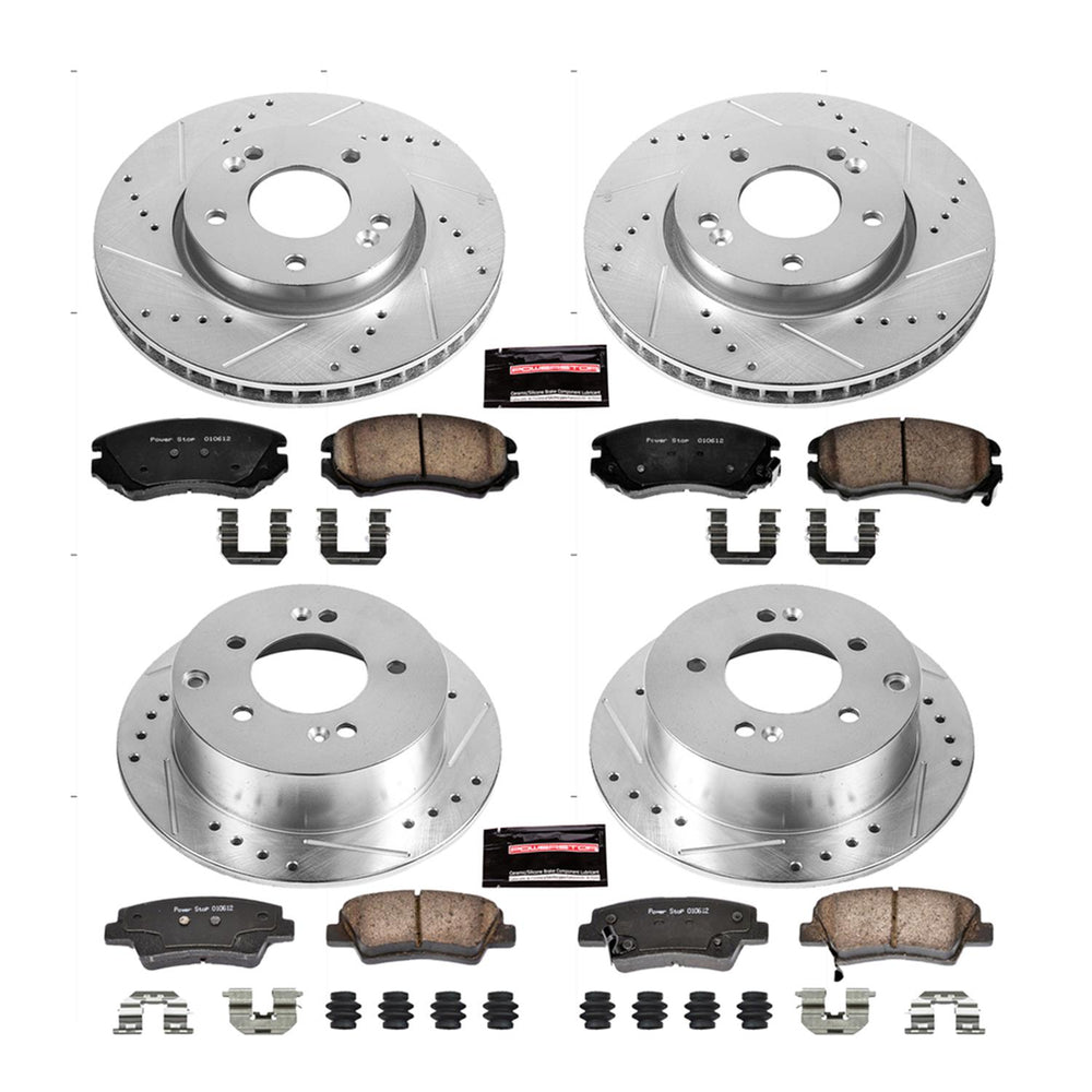 Power Stop 10-11 Kia Soul Front & Rear Z23 Evolution Sport Brake Kit