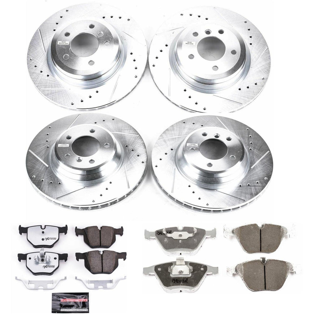 Power Stop 2009 BMW 335i xDrive Front & Rear Z26 Street Warrior Brake Kit